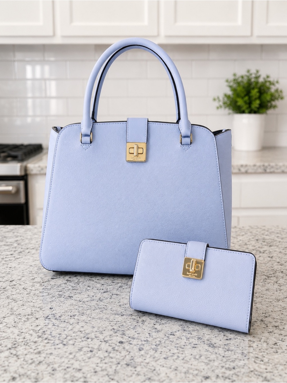 ☀️Kate Spade Phoebe Large Satchel & Matching Wallet - North Star - NWT